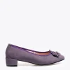 pas cher en vente MiMaO ShopOnline FLEUR- Ballerine En Daim Avec Fleur VIOLET 25