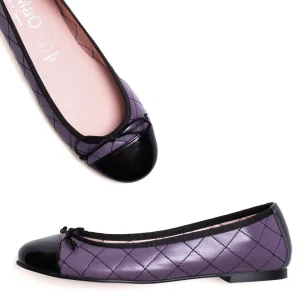 MiMaO ShopOnline BALLERINE LACET – Ballerine VIOLET Avec Broderie Losange à prix promos 15