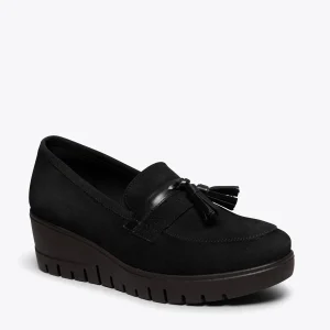 MiMaO ShopOnline POMPON – Mocassins Compensés Et à Plateforme NOIR dernière tendance 15