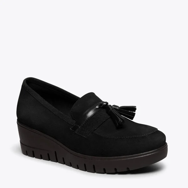 MiMaO ShopOnline POMPON – Mocassins Compensés Et à Plateforme NOIR dernière tendance 5