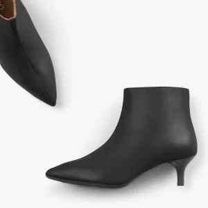 ﻿soldes MiMaO ShopOnline OUTFIT – Bottines élégantes à Talon Kitten NOIR Nappa 11