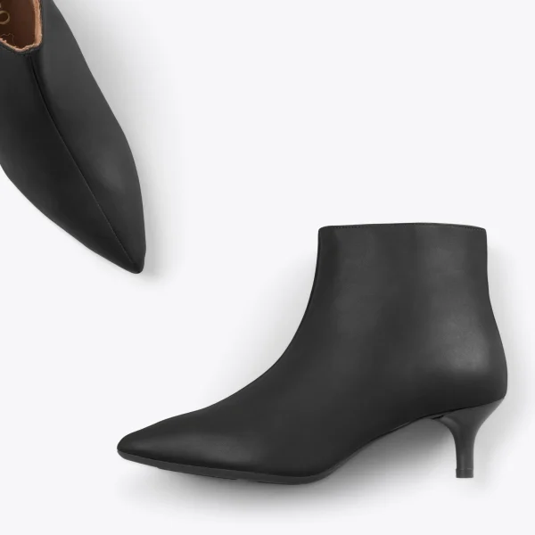 ﻿soldes MiMaO ShopOnline OUTFIT – Bottines élégantes à Talon Kitten NOIR Nappa 3