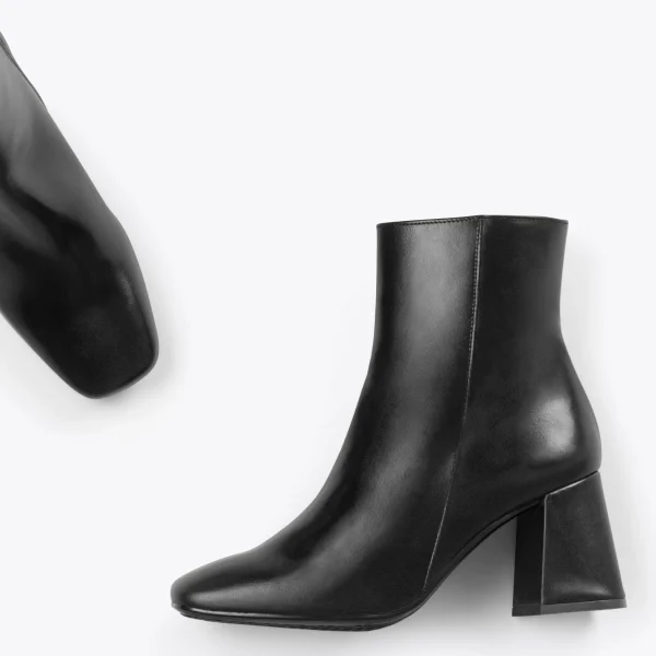 Vente MiMaO ShopOnline PARIS – Bottines à Talon Bloc Et Bout Carré NOIR Nappa 3