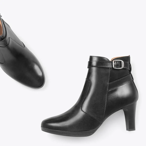 Retour Facile et Gratuit MiMaO ShopOnline MILAN – Bottines à Talon Et Bracelet Décoratif NOIR 3