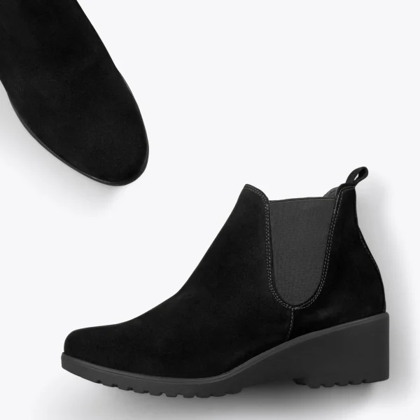 MiMaO ShopOnline BOTTINE COMPENSÉE – Bottines à Semelle Amovible NOIR outlet soldes 3