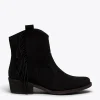 site en ligne MiMaO ShopOnline BOHO- Bottines NOIR Style Cowboy Avec Franges 25