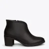 MiMaO ShopOnline BASIC – Bottines NOIR Basiques à Talon Large Et Décolleté En V nouvelle saison 20