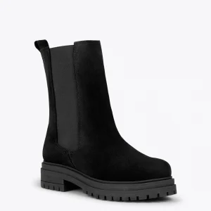 luxe soldes MiMaO ShopOnline CAMBRIDGE – Bottines Chelsea NOIR à Semelle Track 15