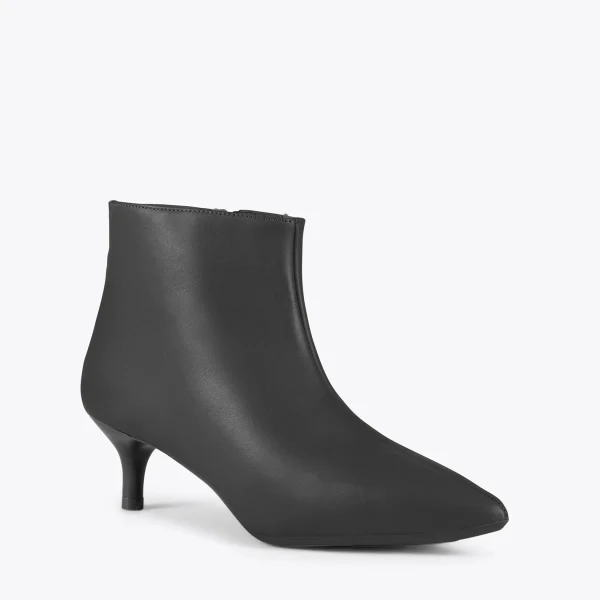 ﻿soldes MiMaO ShopOnline OUTFIT – Bottines élégantes à Talon Kitten NOIR Nappa 5