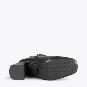 Vente MiMaO ShopOnline PARIS – Bottines à Talon Bloc Et Bout Carré NOIR Nappa 17