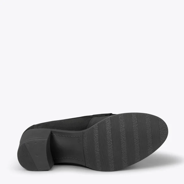 MiMaO ShopOnline MOKKA – Mocassin En Nubuck à Talon NOIR Paiement sécurisé 6