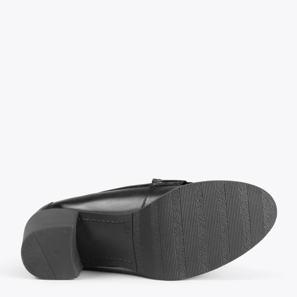 grande marque pas cher MiMaO ShopOnline MOKKA – Mocassin En Cuir Nappa à Talon NOIR 6