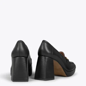 Service Clients Dédié MiMaO ShopOnline ANNETTE – Mocassins Pour Femme à Talon Et Plateforme NOIR 12