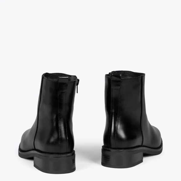 MiMaO ShopOnline MANCHESTER – Bottines Plates Avec Zip NOIR mode pas cher 4