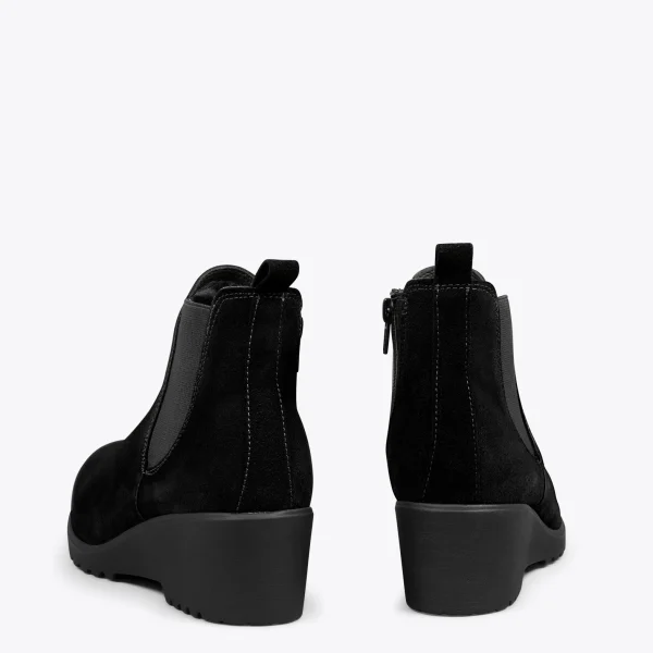 MiMaO ShopOnline BOTTINE COMPENSÉE – Bottines à Semelle Amovible NOIR outlet soldes 4