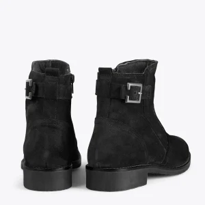 MiMaO ShopOnline BIKER – Bottines Plates Avec Boucle NOIR soldes de Noël 13