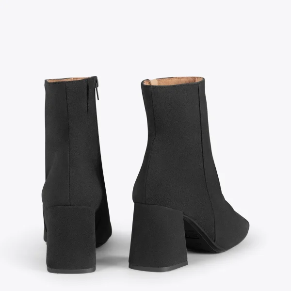 mode MiMaO ShopOnline PARIS – Bottines à Talon Bloc Et Bout Carré NOIR 4