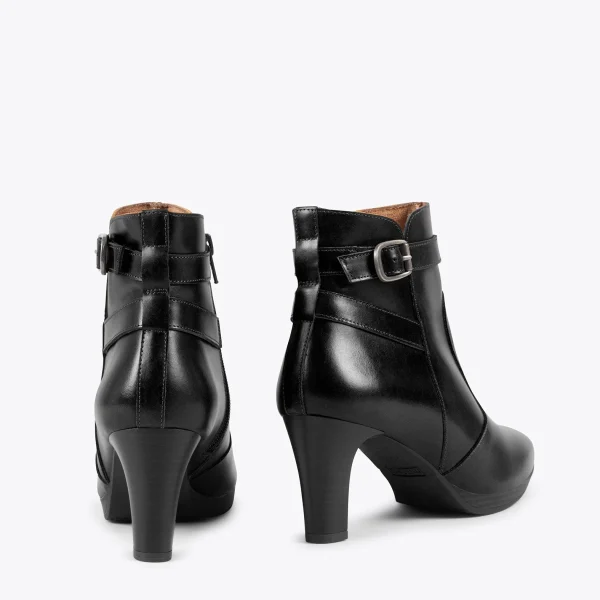 Retour Facile et Gratuit MiMaO ShopOnline MILAN – Bottines à Talon Et Bracelet Décoratif NOIR 4