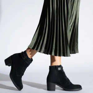 Paris MiMaO ShopOnline TOP – Bottines à Lacets NOIR à Talon 19