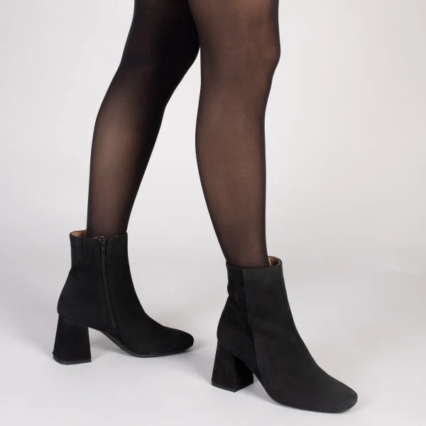 mode MiMaO ShopOnline PARIS – Bottines à Talon Bloc Et Bout Carré NOIR 7