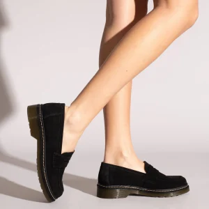 grande qualité MiMaO ShopOnline BRIXTON – Mocassin Cuir NOIR Avec Détail En Forme De Masque 22