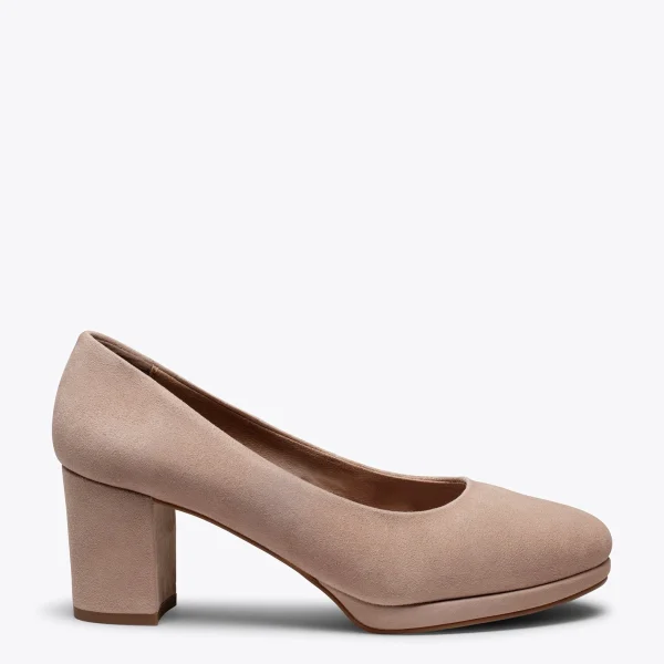 en vente MiMaO ShopOnline URBAN PLATEFORME – Chaussure à Plateforme NUDE à Talon Moyen 1