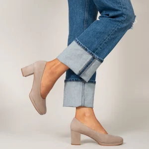 en vente MiMaO ShopOnline URBAN PLATEFORME – Chaussure à Plateforme NUDE à Talon Moyen 19