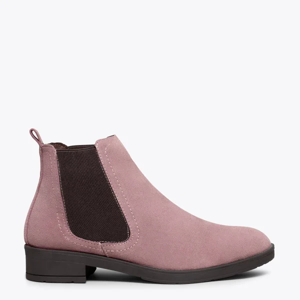 MiMaO ShopOnline CHELSEA – Bottines Plates Pour Femme ROSE SOLDES TOUT À 1