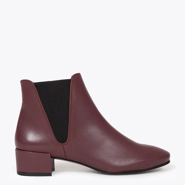 MiMaO ShopOnline ÉLÉGANCE Bottines Pour Femme Avec élastique BORDEAUX shopping pas cher 1