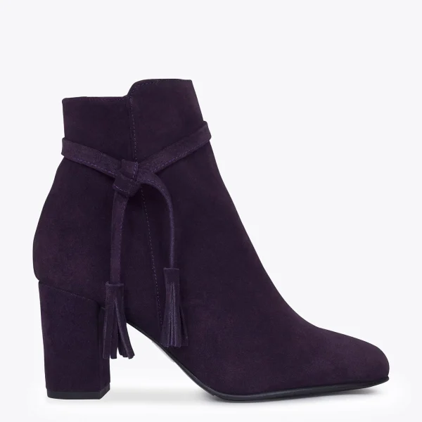 MiMaO ShopOnline BOTTINES BOHO à Talon Violet à prix imbattables 1