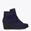 Top ventes MiMaO ShopOnline CASUAL – Bottines Pour Femme à Semelle Compensée BLEU 23