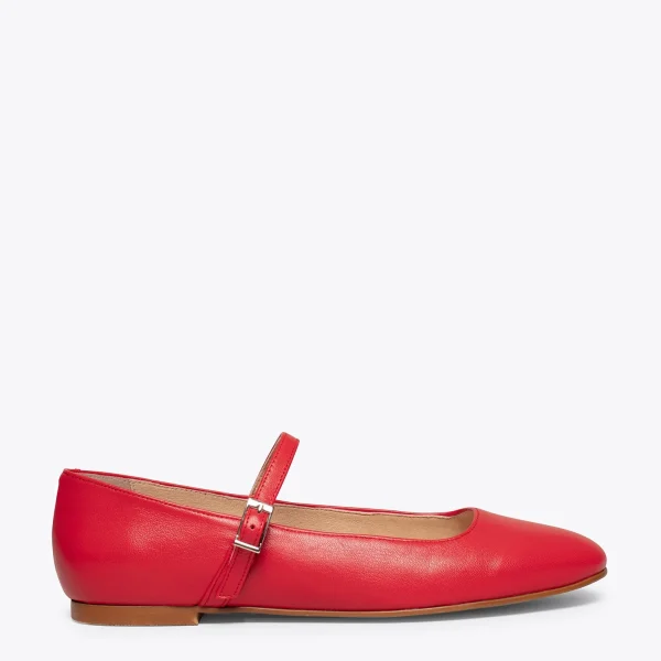 MiMaO ShopOnline BALLERINES BABIES – Ballerines Pour Femme Cuir ROUGE vente luxe pas cher 1