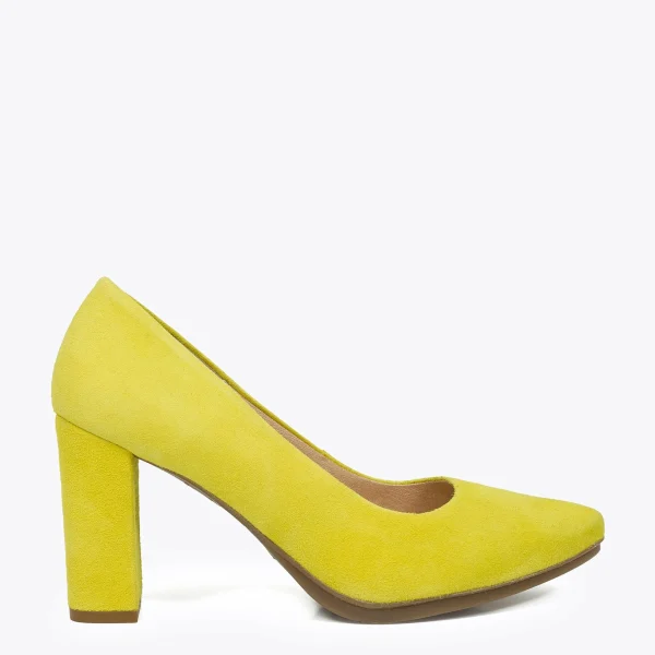 jusqu'à MiMaO ShopOnline CHAUSSURES DAIM À TALON HAUT JAUNE URBAN 1