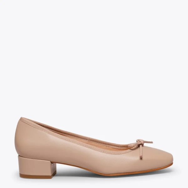 Achat MiMaO ShopOnline OPERA – Ballerines Pour Femmes Avec Talon NUDE 1