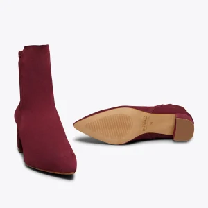 MiMaO ShopOnline ELEGANT – Bottine à Talon Avec élastiques BORDEAUX nouveau produit 17