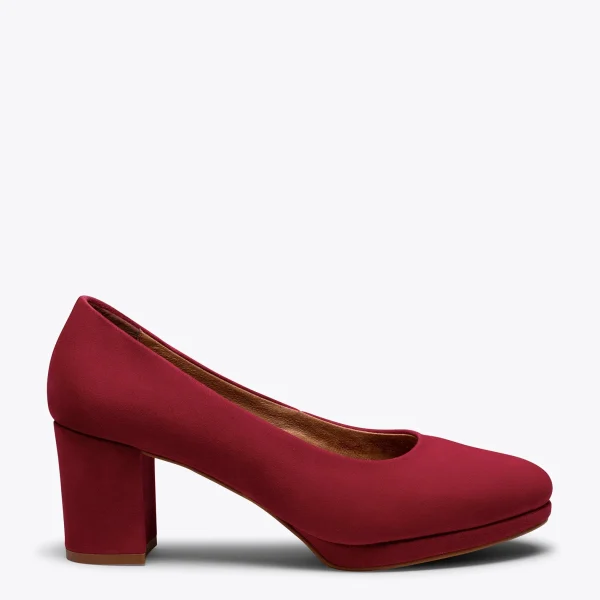 magasin pour MiMaO ShopOnline URBAN PLATEFORME – Chaussure à Plateforme ROUGE à Talon Moyen 1