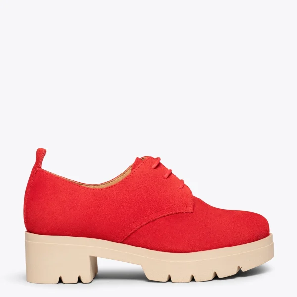 MiMaO ShopOnline CANDEM – Chaussures à Lacets Avec Talon Et Plateforme ROUGE guranteed de qualité 1