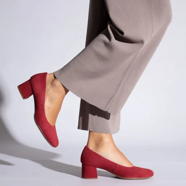 pas cher en vente MiMaO ShopOnline URBAN ROND – Chaussure à Talon Bas ROUGE 7