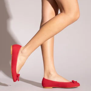 soldes MiMaO ShopOnline BALLET – Ballerine ROUGE Pour Femme Avec Nœud 22