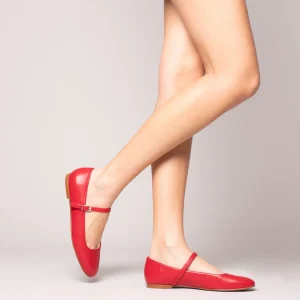 MiMaO ShopOnline BALLERINES BABIES – Ballerines Pour Femme Cuir ROUGE vente luxe pas cher 22