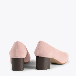 MiMaO ShopOnline URBAN STYLE – Chaussures à Talon Bas En Nubuck ROSE authentiques 13