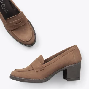 Prestation Et Rapide MiMaO ShopOnline MOKKA – Mocassin En Nubuck à Talon MARRON 11