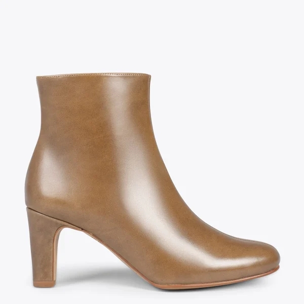 MiMaO ShopOnline DAILY – Bottines En Cuir TAUPE à prix d'occasion 1