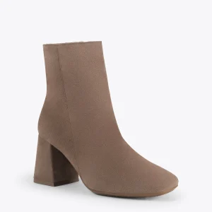 MiMaO ShopOnline PARIS – Bottines à Talon Bloc Et Bout Carré TAUPE luxe soldes 15