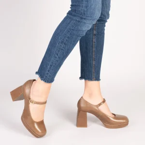 MiMaO ShopOnline BRIGITTE – Chaussures à Bracelet Et Talon Bloc TAUPE marques de renommée 19