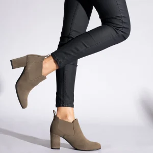 prix pas cher MiMaO ShopOnline URBAN – Bottine à Talon TAUPE Avec élastique 19