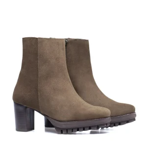 à prix d'occasion MiMaO ShopOnline BOTTINE TREND – Bottine En Cuir Avec Plateforme TAUPE 12