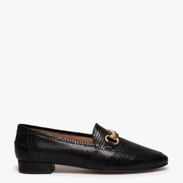 MiMaO ShopOnline STYLE – Mocassin NOIR Imprimé Serpent Avec Ornement Métallique se précipiter pour acheter 1