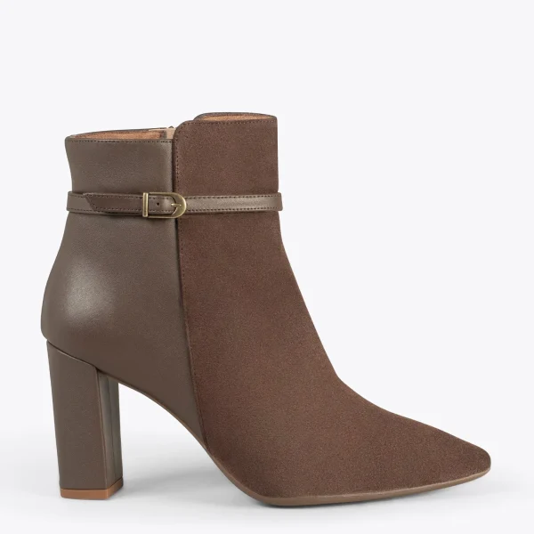 ﻿soldes MiMaO ShopOnline PRAGA – Bottines Pour Femme à Talon MARRON 1