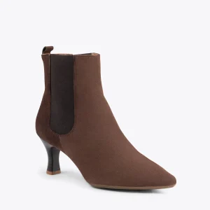 MiMaO ShopOnline CHIC – Bottines Chelsea à Talon Bobine MARRON acheter 15